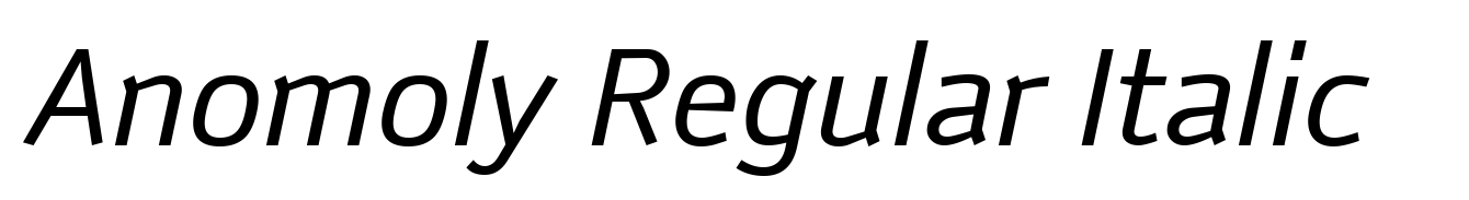 Anomoly Regular Italic